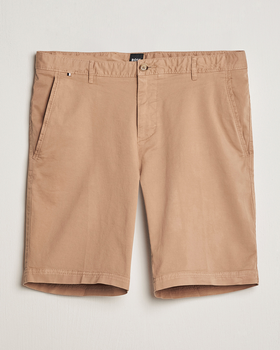 Uomini | Pantaloncini | BOSS BLACK | Slice Cotton Shorts Medium Beige