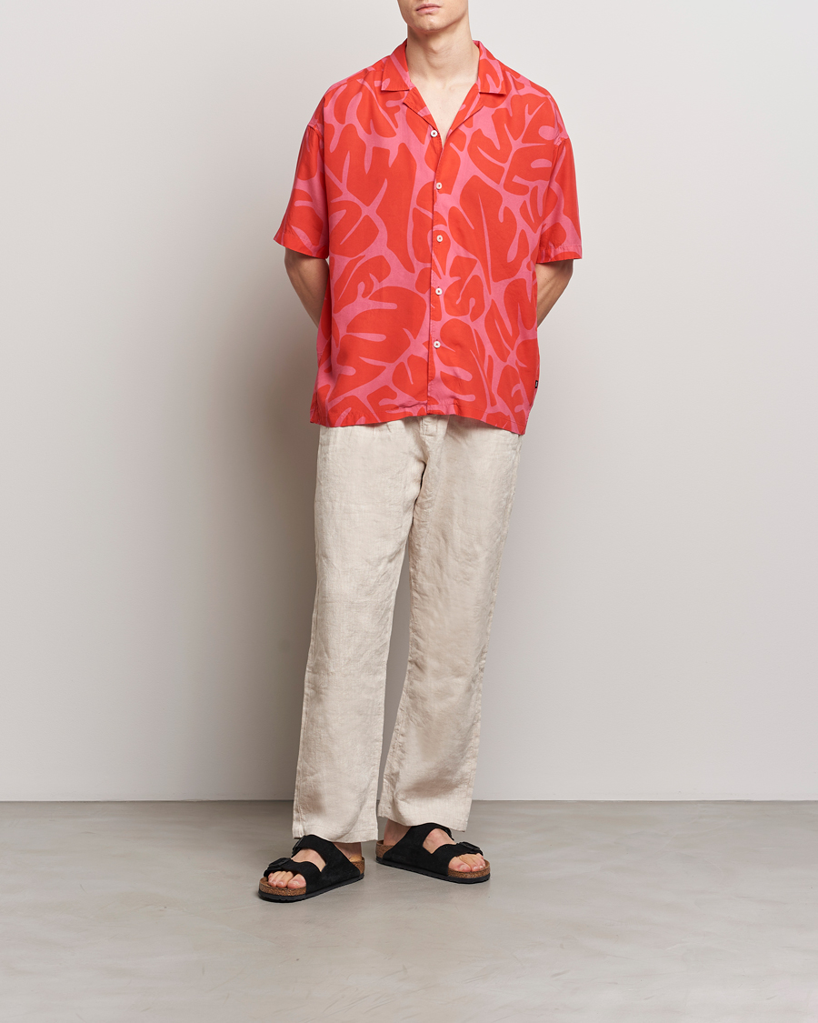 Uomini | Camicie | BOSS BLACK | Drew Short Sleeve Shirt Bright Red