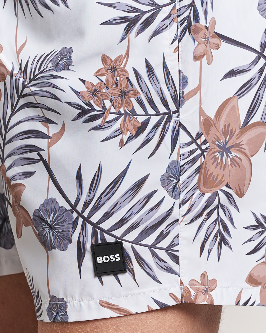 Uomini | Costumi da bagno | BOSS BLACK | Piranha Swimshorts White