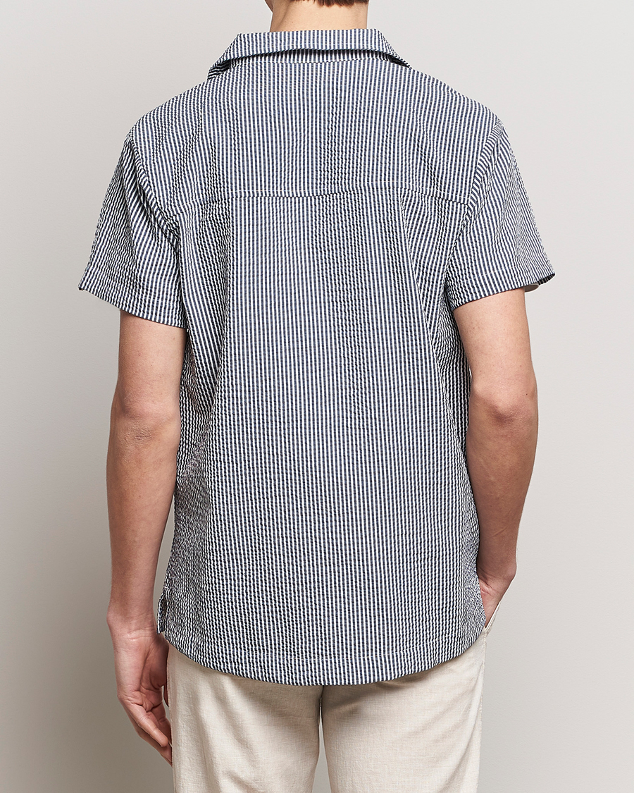 Uomini | Camicie | BOSS BLACK | Short Sleeve Open Collar Shirt Navy