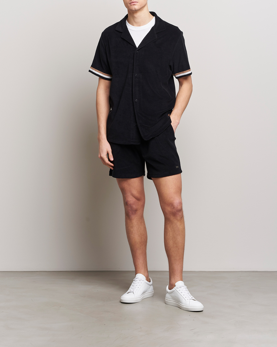 Uomini | Camicie | BOSS BLACK | Short Sleeve Terry Shirt Black