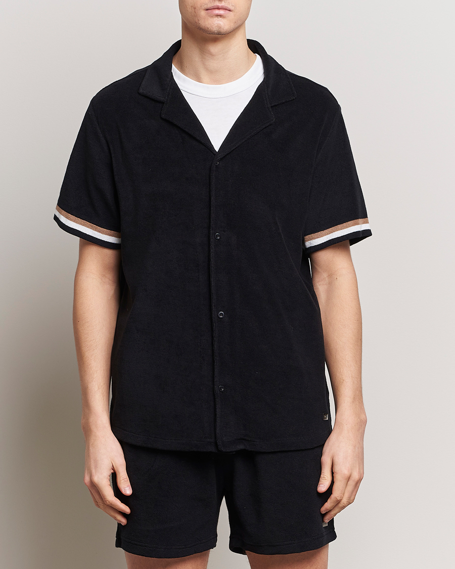 Uomini | Camicie | BOSS BLACK | Short Sleeve Terry Shirt Black