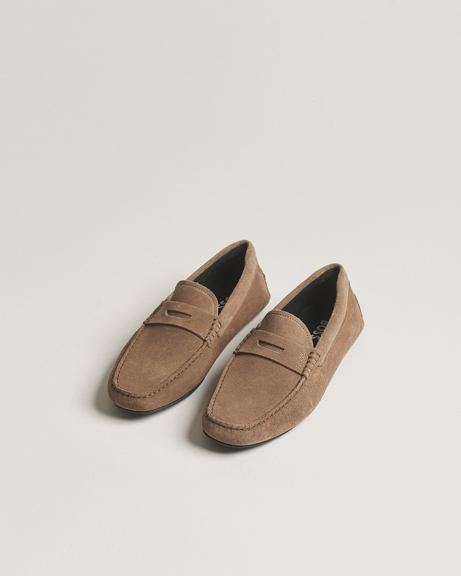 Uomini | BOSS BLACK Noel Car Shoe Suede Medium Beige | BOSS BLACK | Noel Car Shoe Suede Medium Beige