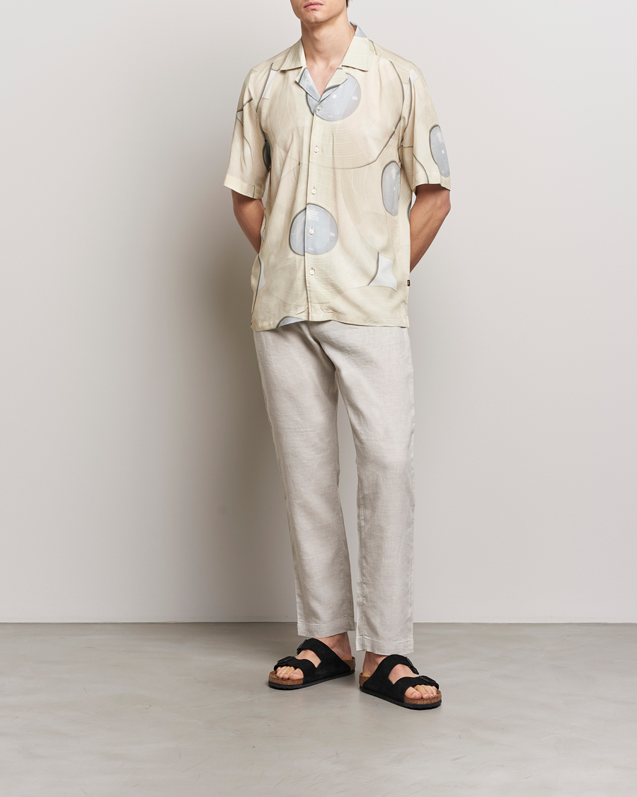 Uomini | Pantaloni | BOSS ORANGE | Sanderson Linen Pants Light Beige