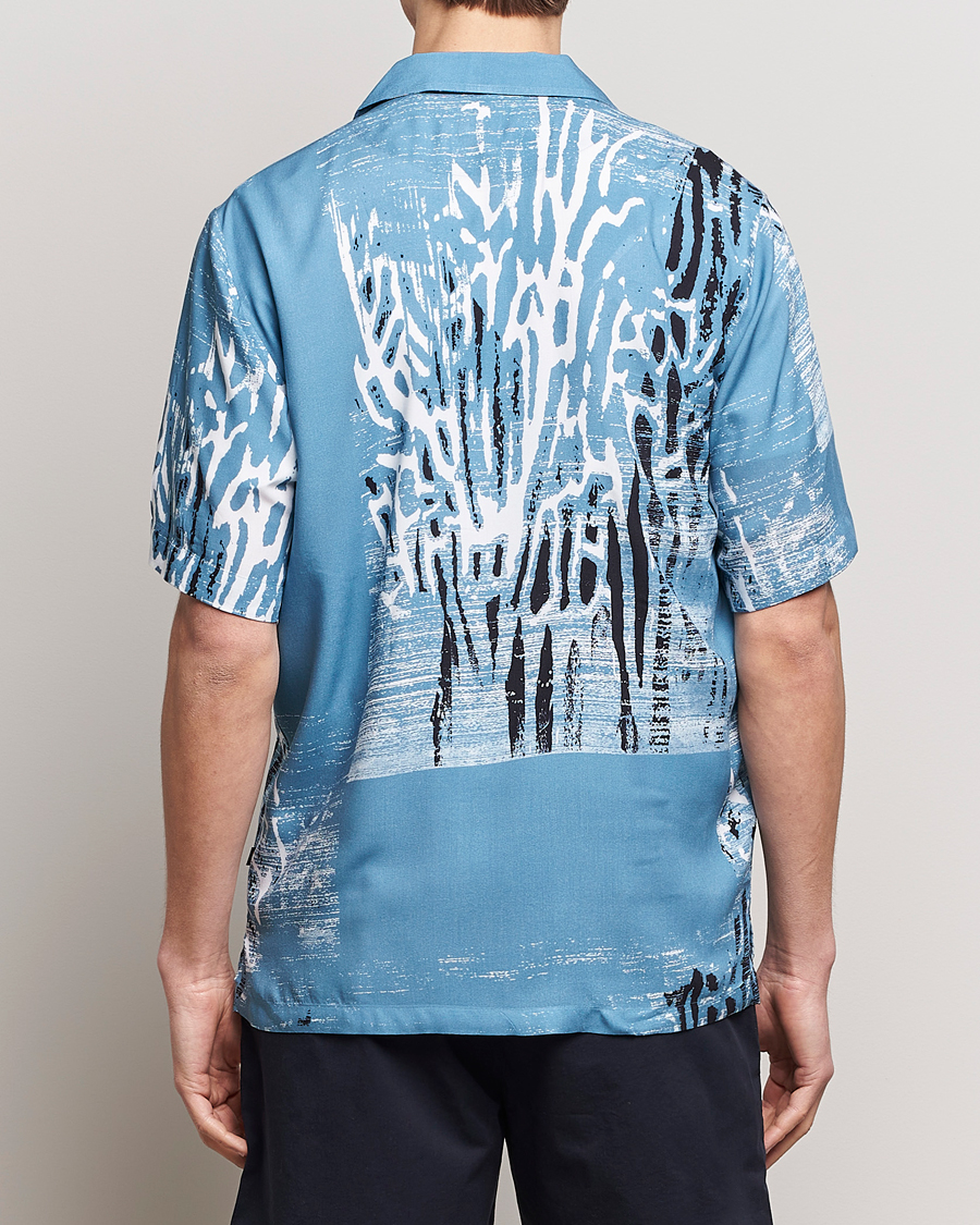 Uomini | Camicie | BOSS ORANGE | Rayer Short Sleeve Printed Shirt Open Blue