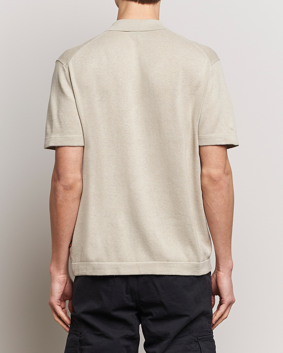 Uomini | Camicie | BOSS ORANGE | Kamiccio Knitted Short Sleeve Shirt Light Beige
