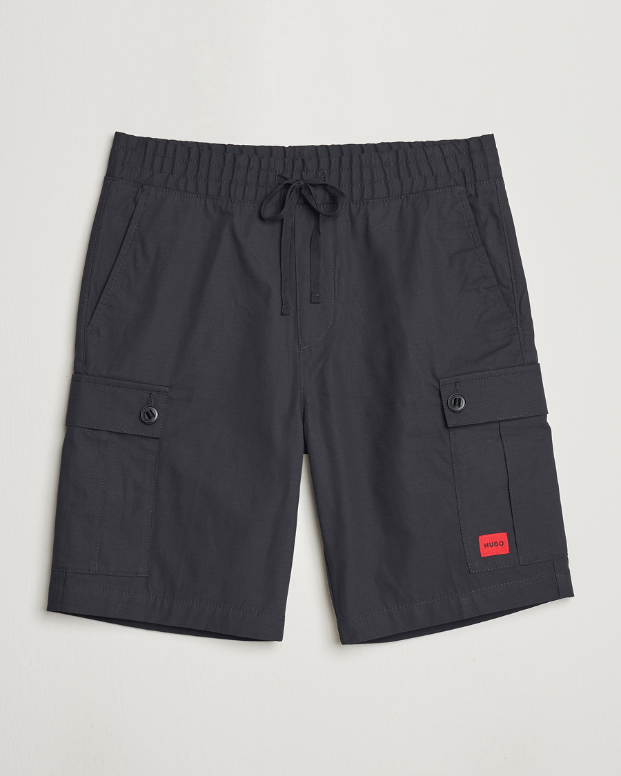 Uomini | Pantaloncini | HUGO | Garlio Cotton Cargo Shorts Black