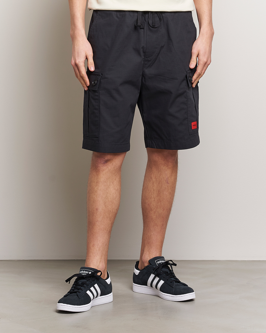 Uomini | Pantaloncini | HUGO | Garlio Cotton Cargo Shorts Black