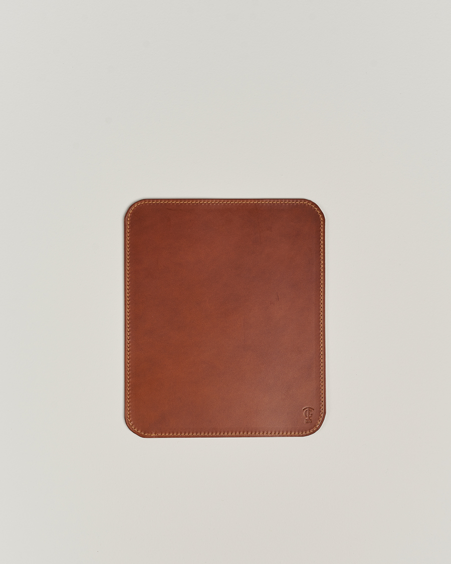 Uomini | Casa | Tärnsjö Garveri | Leather Mousepad Light Brown