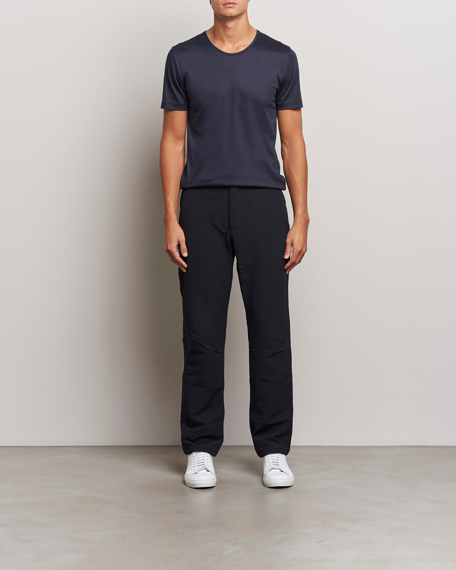 Uomini | T-shirt | Zimmerli of Switzerland | Sea Island Cotton Crew Neck T-shirt Navy
