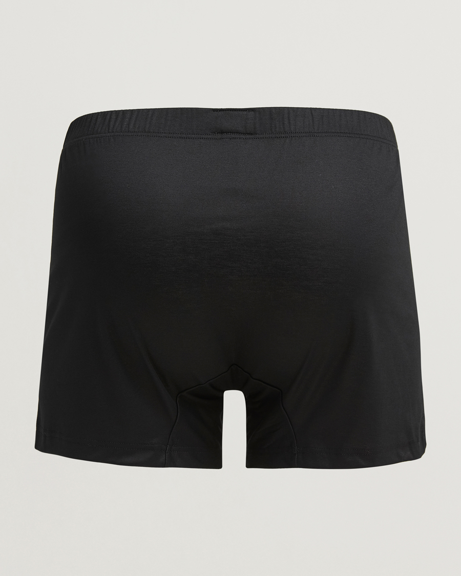 Uomini | Biancheria intima | Zimmerli of Switzerland | Sea island Cotton Boxer Shorts Black