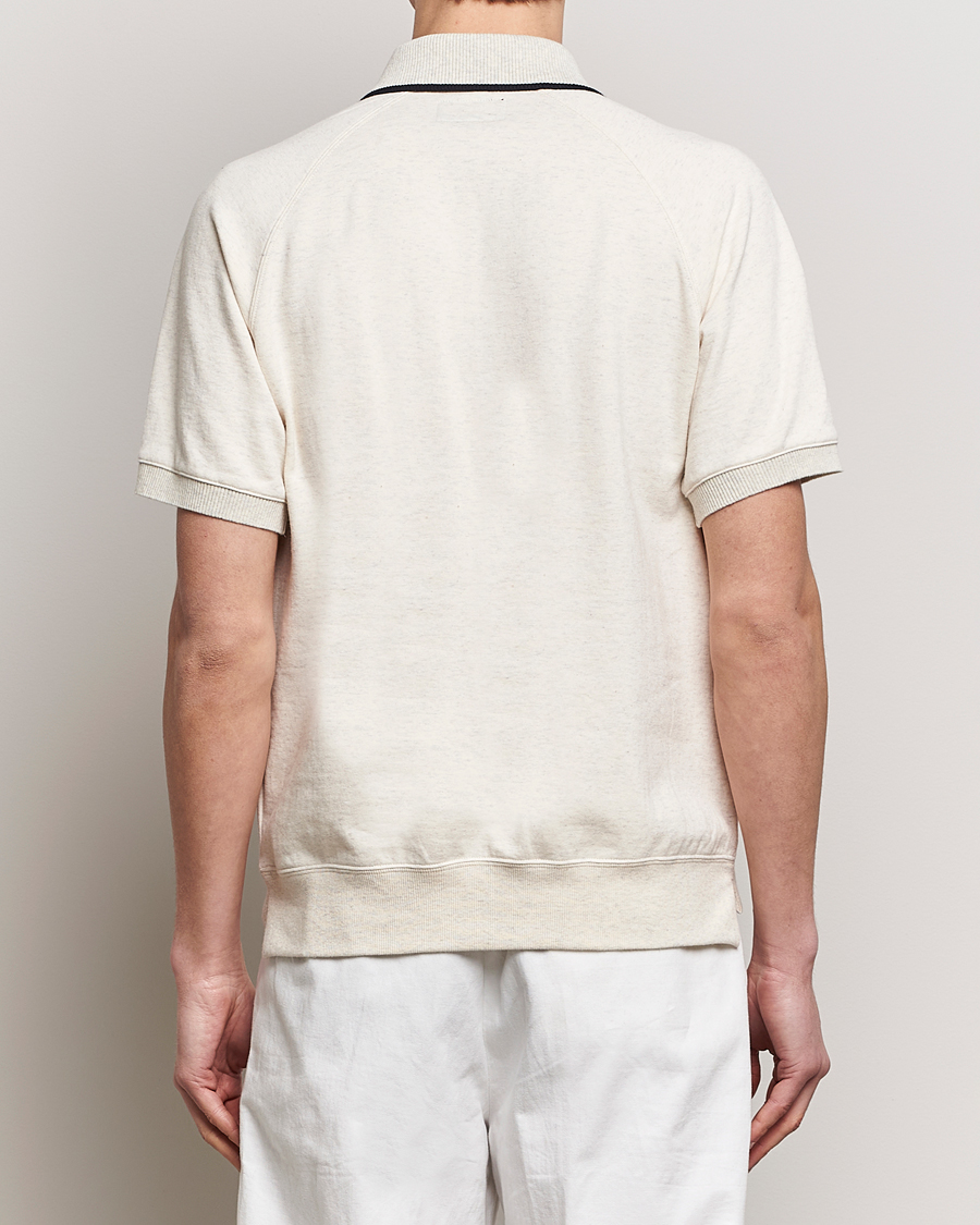 Uomini | Polo | BEAMS PLUS | Half Zip Light Fleece Polo Oatmeal