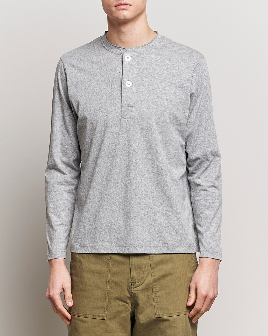 Uomini | Maglieria | BEAMS PLUS | Cotton Henley Grey