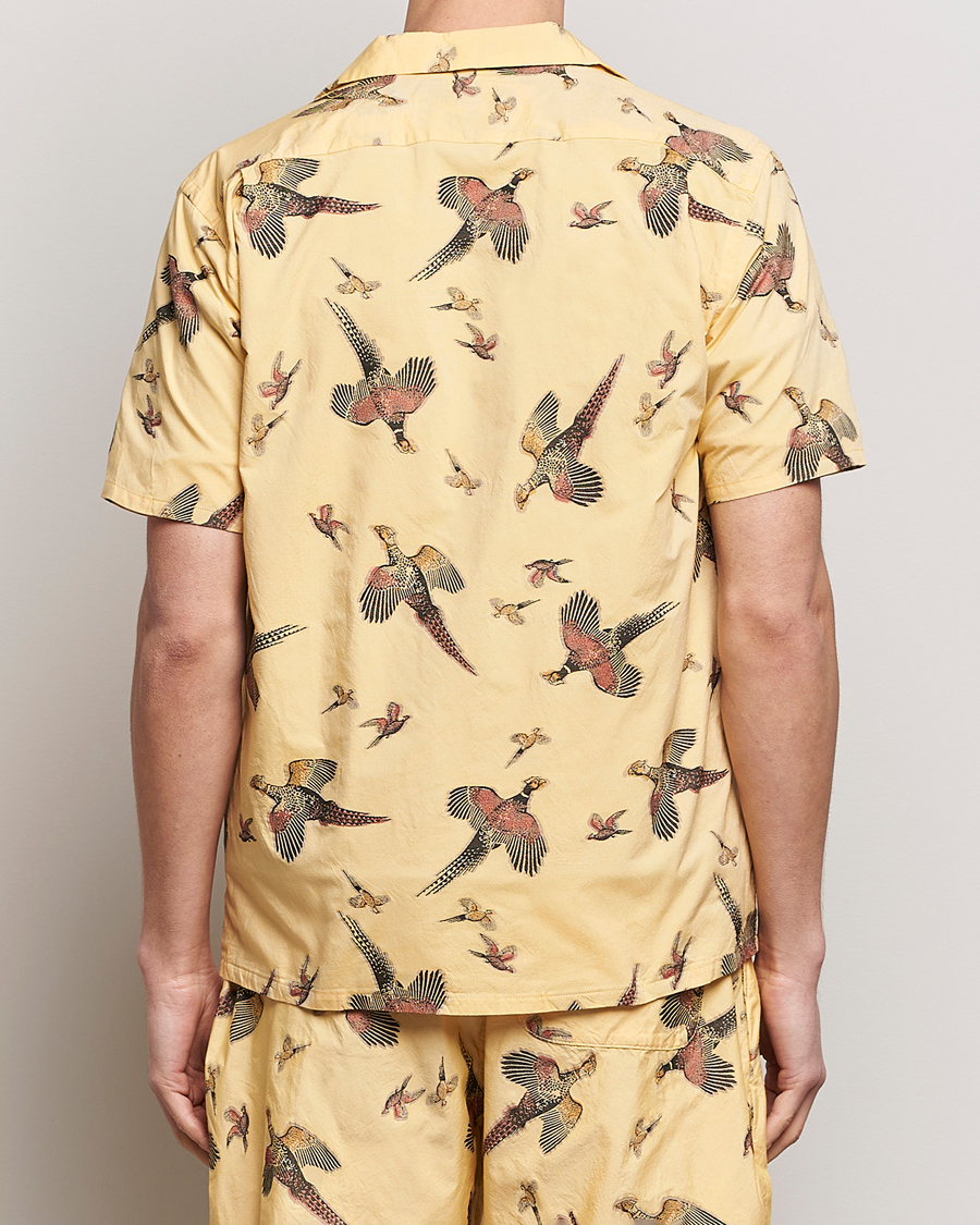 Uomini | Camicie | BEAMS PLUS | Duck Jacquard Camp Collar Shirt Yellow