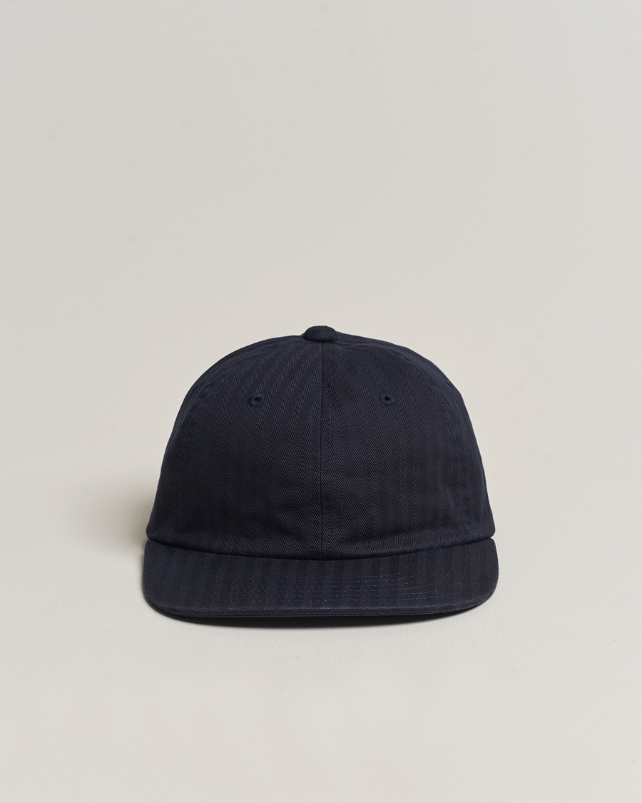 Uomini | BEAMS PLUS 6 Panel Herringbone Cap Navy | BEAMS PLUS | 6 Panel Herringbone Cap Navy