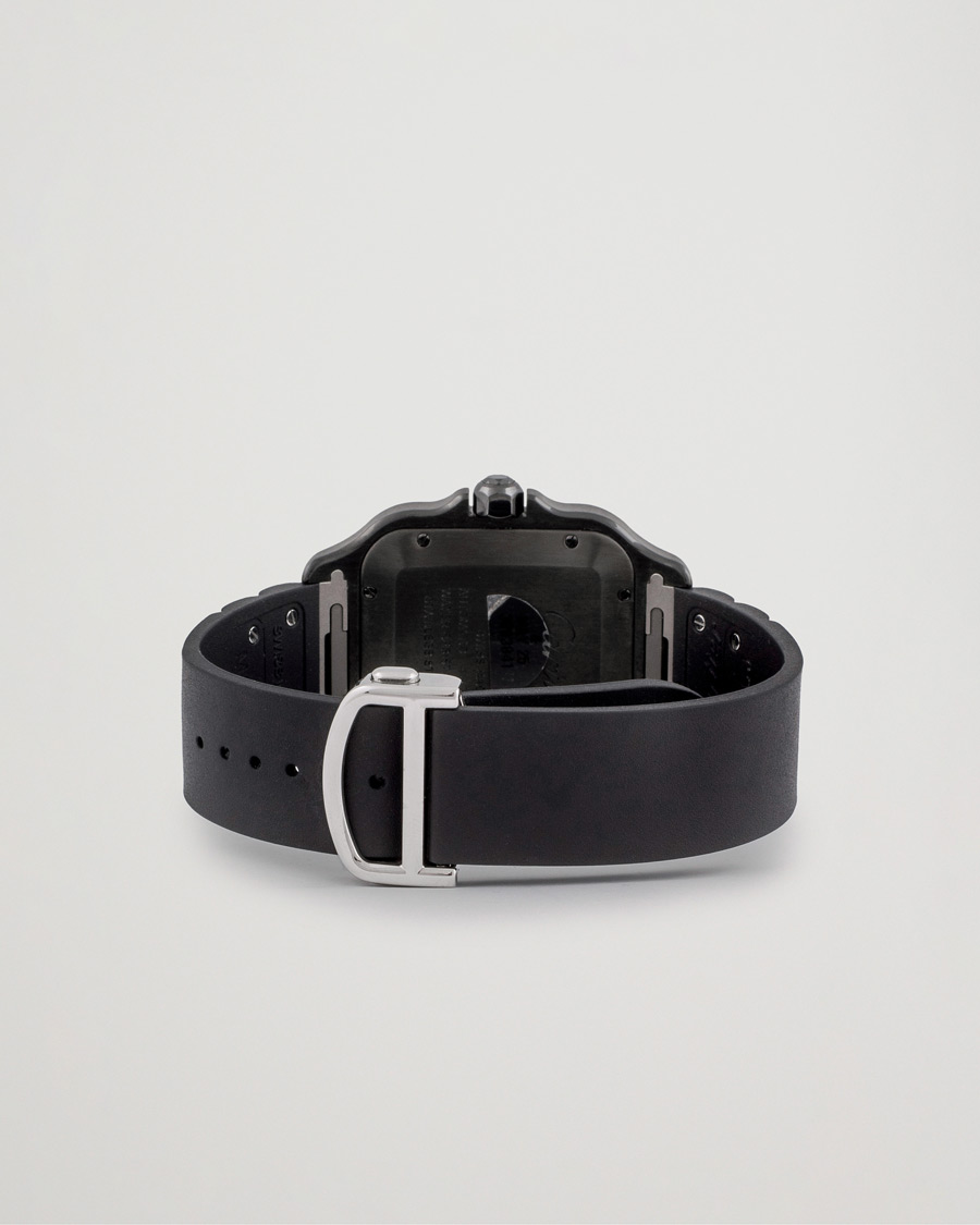 Uomini | Cartier Pre-Owned Santos De Cartier Steel WSSA0039 Black | Cartier Pre-Owned | Santos De Cartier Steel WSSA0039 Black