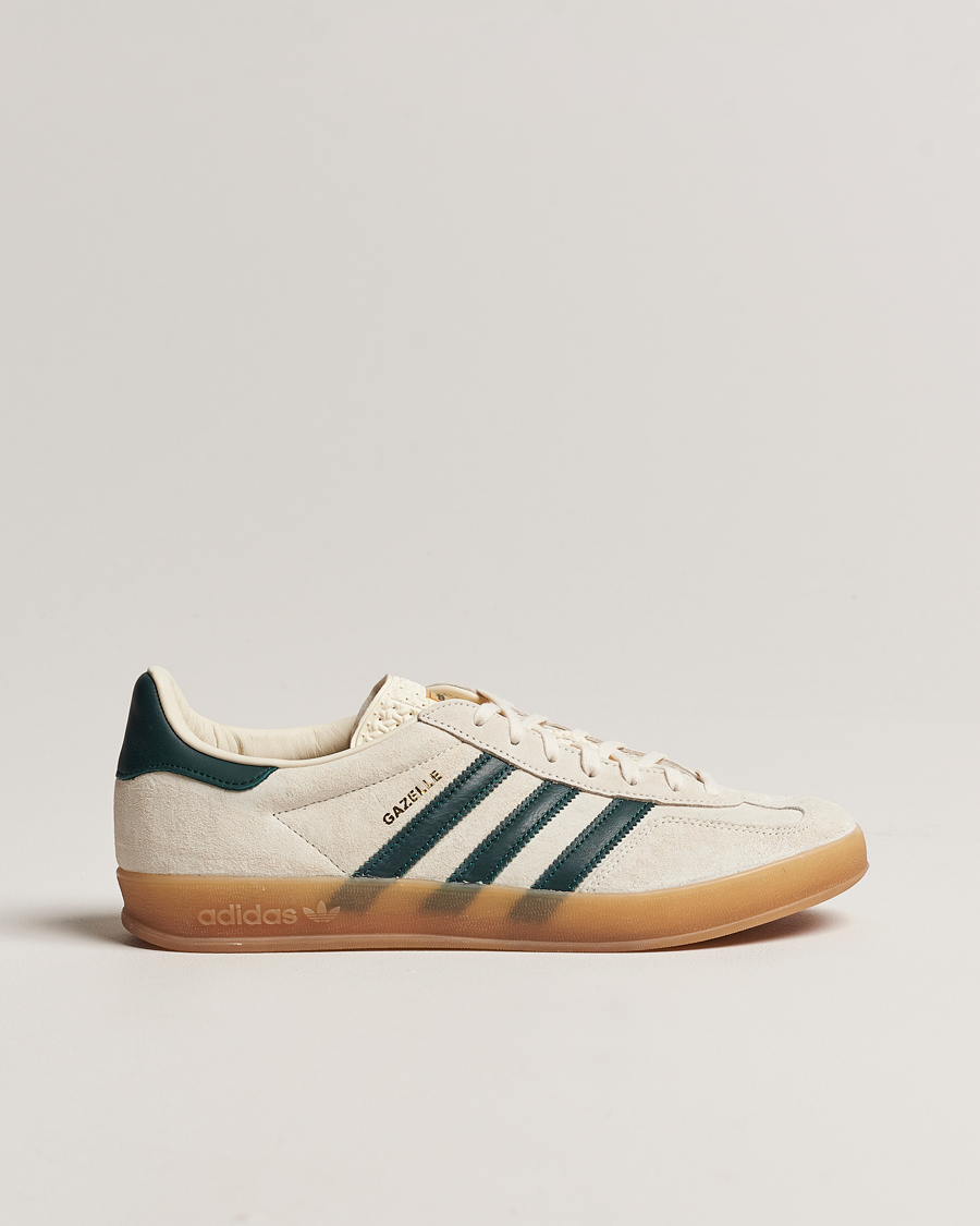 Uomini | adidas Originals Gazelle Indoor Sneaker White/Green | adidas Originals | Gazelle Indoor Sneaker White/Green