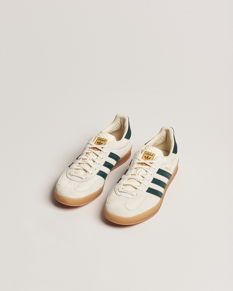 Uomini | adidas Originals Gazelle Indoor Sneaker White/Green | adidas Originals | Gazelle Indoor Sneaker White/Green