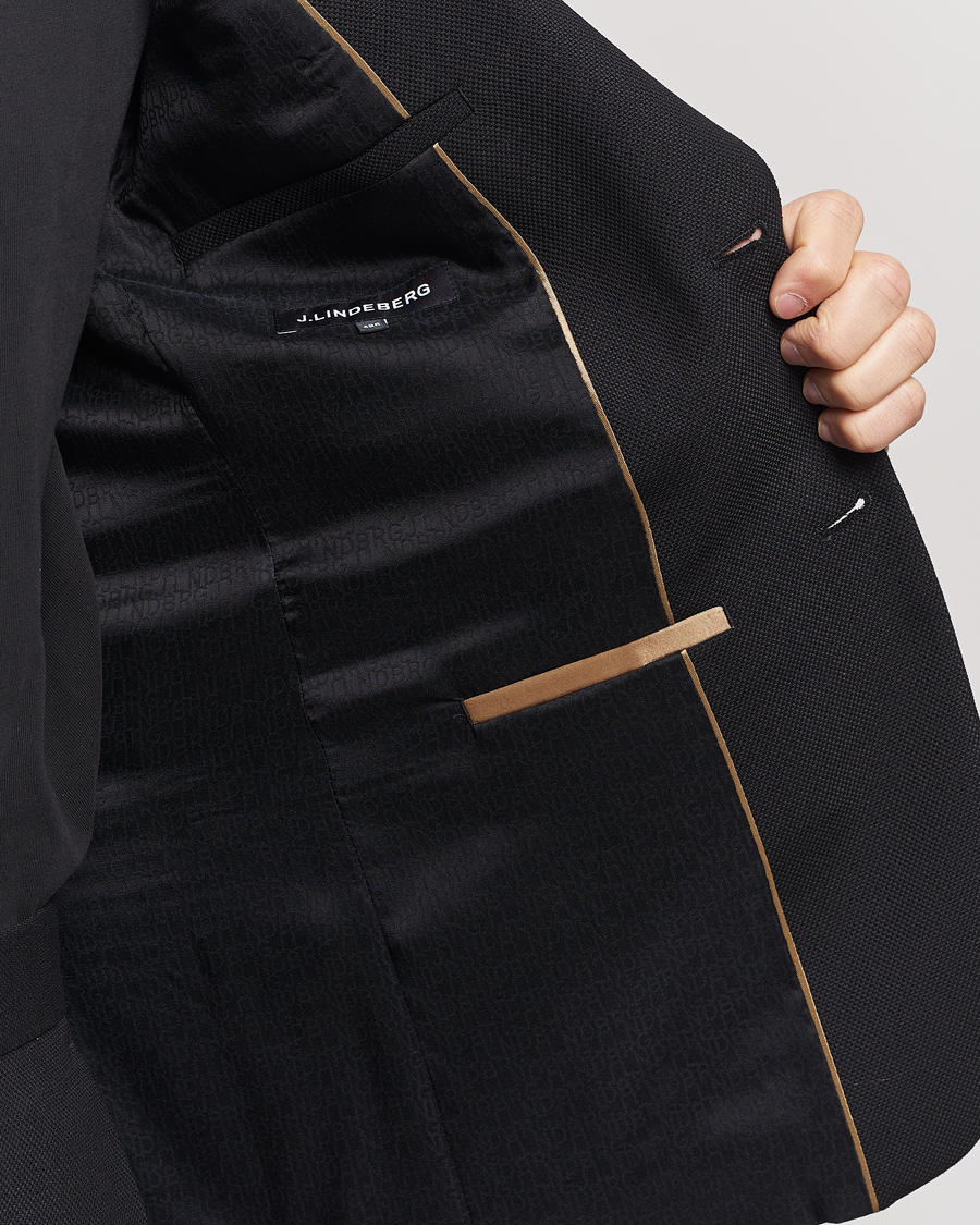 Uomini | Blazers | J.Lindeberg | Hopper Active Hopsack Blazer Black