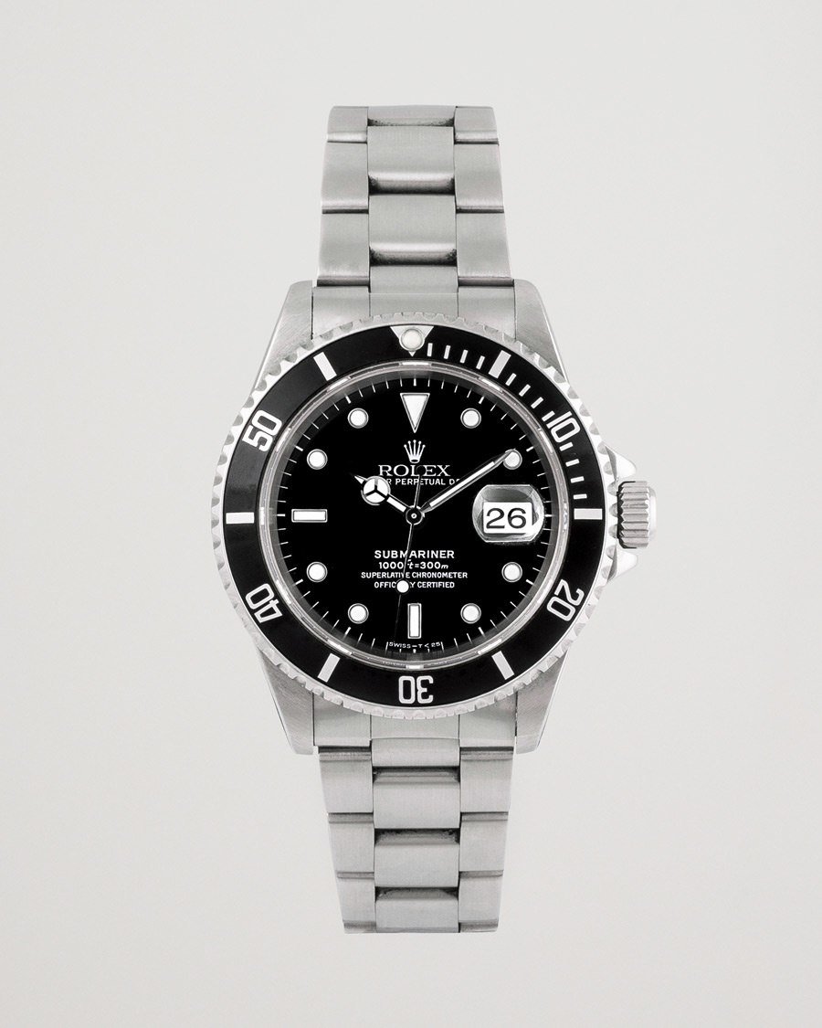 Uomini | Rolex Pre-Owned Submariner 16610 Oyster Perpetual Silver | Rolex Pre-Owned | Submariner 16610 Oyster Perpetual Silver