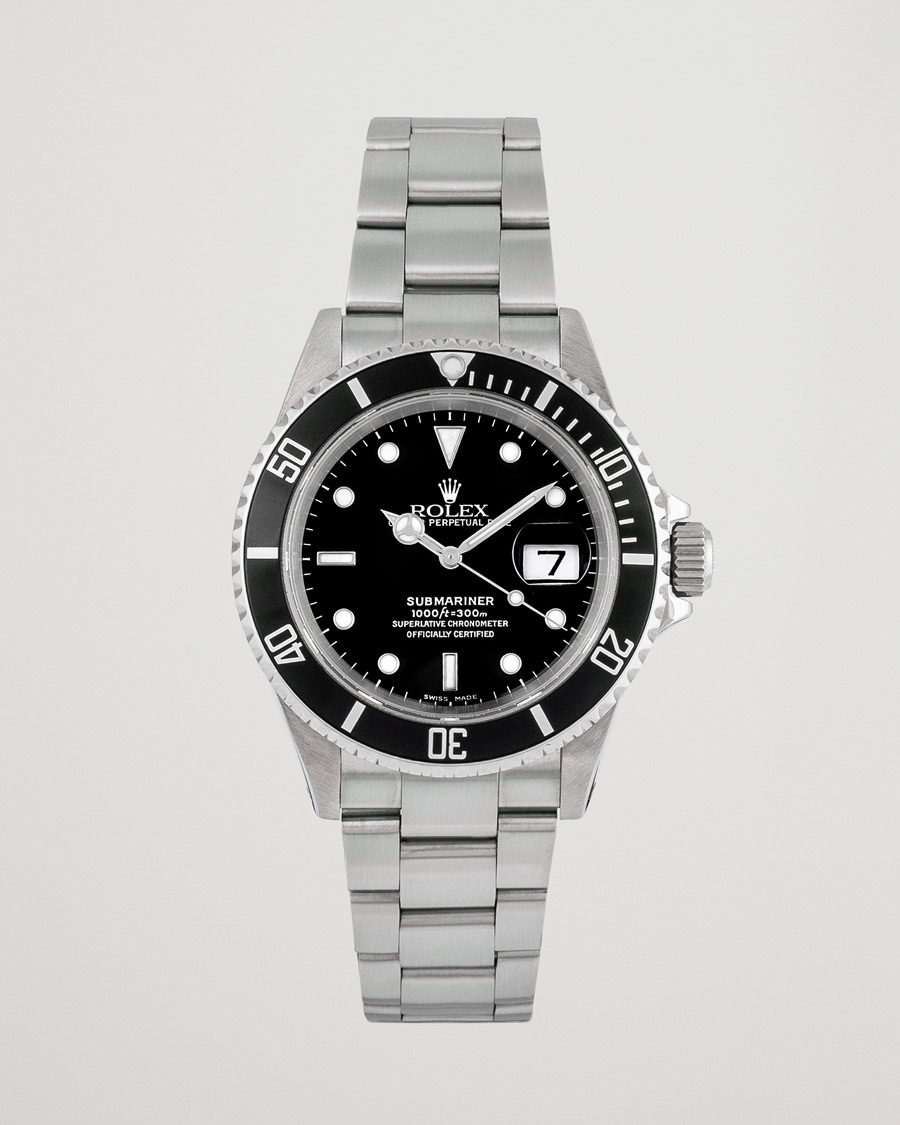 Uomini | Rolex Pre-Owned Submariner 16610 Oyster Perpetual Silver | Rolex Pre-Owned | Submariner 16610 Oyster Perpetual Silver