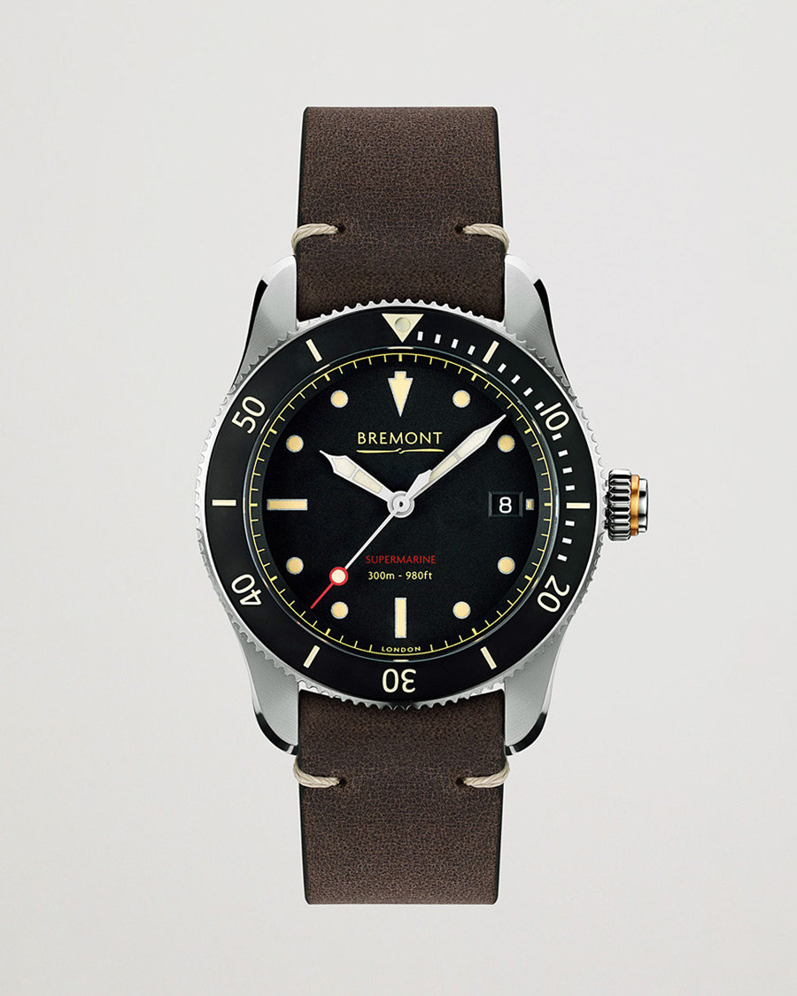 Uomini | Bremont Pre-Owned S301 Supermarine 40mm Black Dial Silver | Bremont Pre-Owned | S301 Supermarine 40mm Black Dial Silver