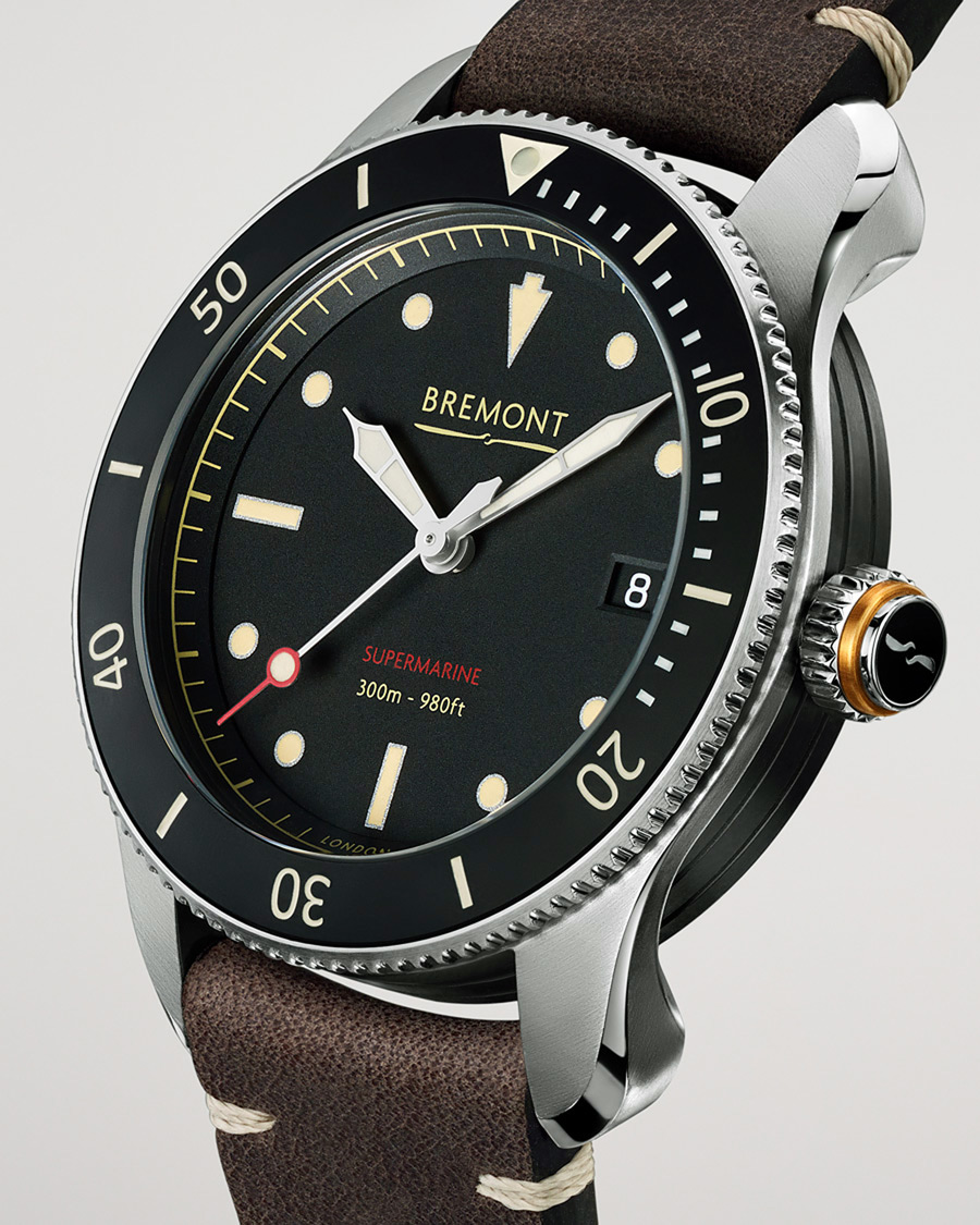 Uomini | Bremont Pre-Owned S301 Supermarine 40mm Black Dial Silver | Bremont Pre-Owned | S301 Supermarine 40mm Black Dial Silver