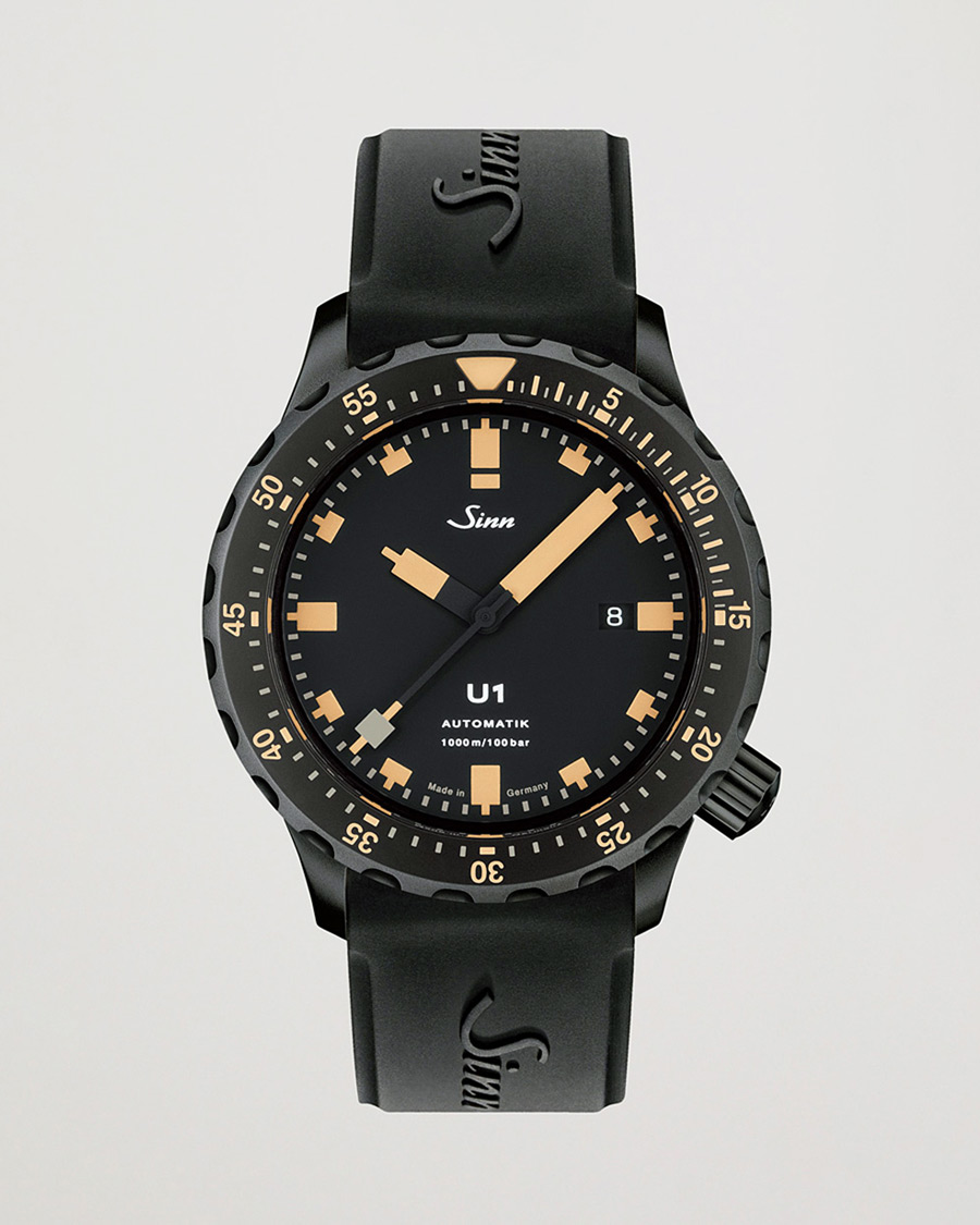 Uomini | Sinn Pre-Owned U1 Black Hard Coating Diving Watch Silver | Sinn Pre-Owned | U1 Black Hard Coating Diving Watch Silver
