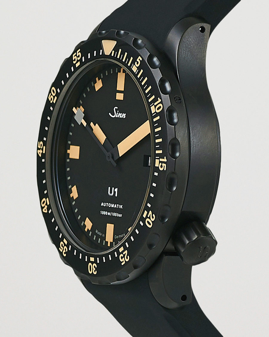 Uomini | Sinn Pre-Owned U1 Black Hard Coating Diving Watch Silver | Sinn Pre-Owned | U1 Black Hard Coating Diving Watch Silver