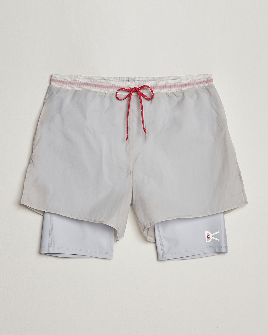 Uomini | Pantaloncini | District Vision | Ripstop Layered Trail Shorts Moonbeam