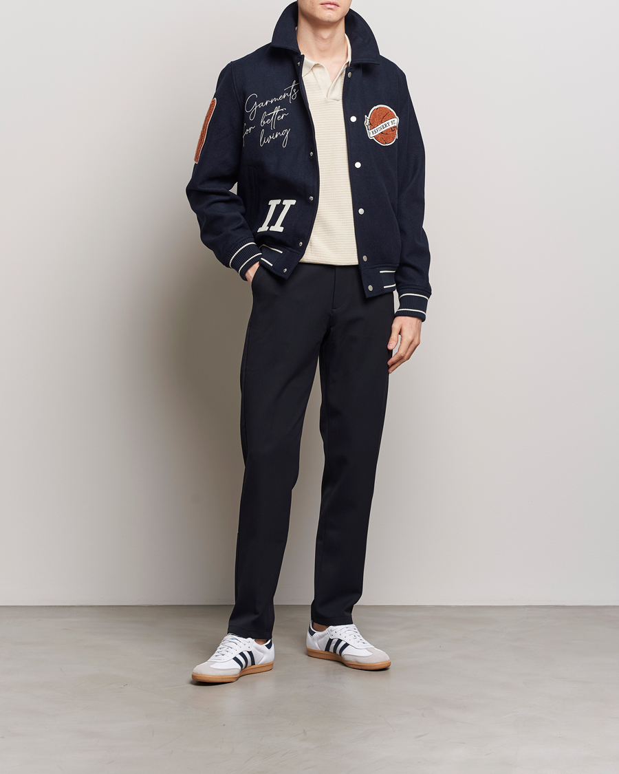 Uomini | Pantaloni | LES DEUX | Como Reg Suit Pants Navy