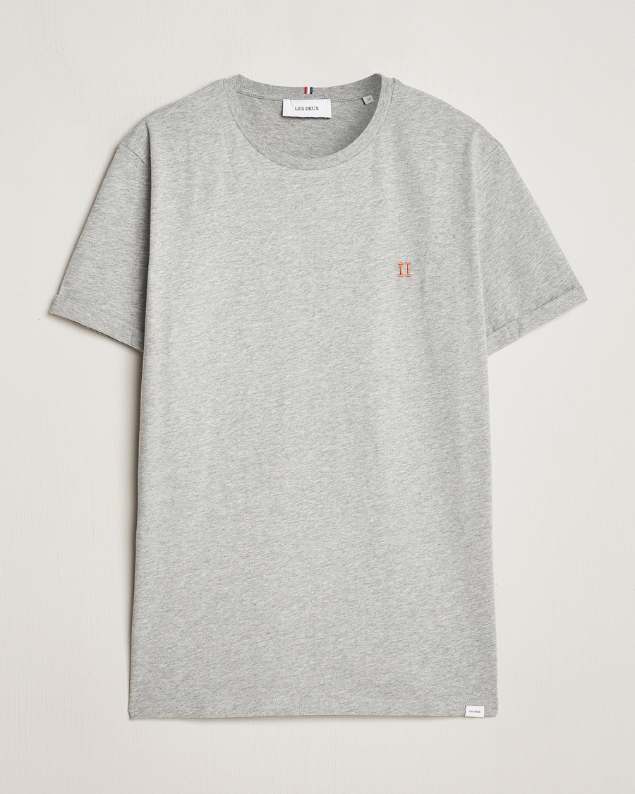Uomini | T-shirt | LES DEUX | Nørregaard Cotton T-Shirt Grey Melange