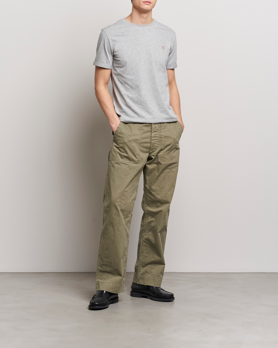 Uomini | T-shirt | LES DEUX | Nørregaard Cotton T-Shirt Grey Melange