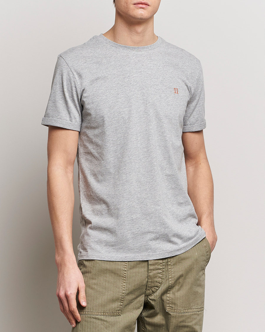 Uomini | T-shirt | LES DEUX | Nørregaard Cotton T-Shirt Grey Melange