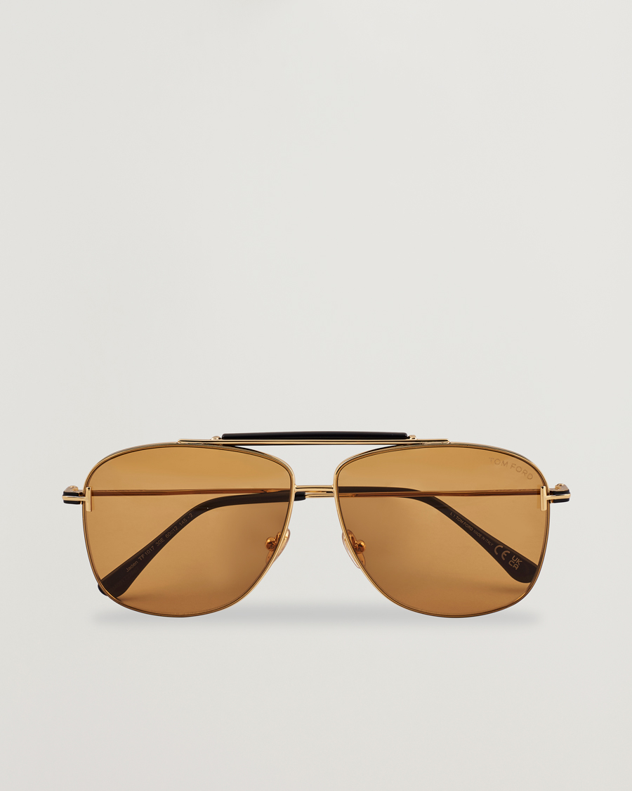 Uomini | Occhiali da sole | Tom Ford | Jaden FT1017 Metal Sunglasses Gold/Brown