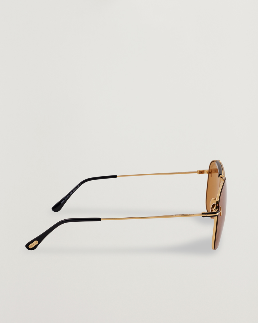 Uomini | Occhiali da sole | Tom Ford | Jaden FT1017 Metal Sunglasses Gold/Brown