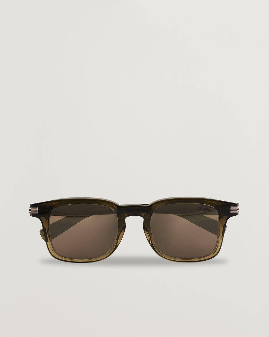 Uomini | Occhiali da sole | Zegna | EZ0230 Sunglasses Dark Green/Roviex