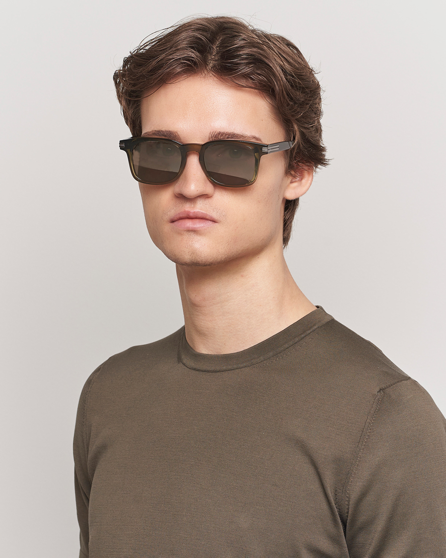 Uomini | Occhiali da sole | Zegna | EZ0230 Sunglasses Dark Green/Roviex