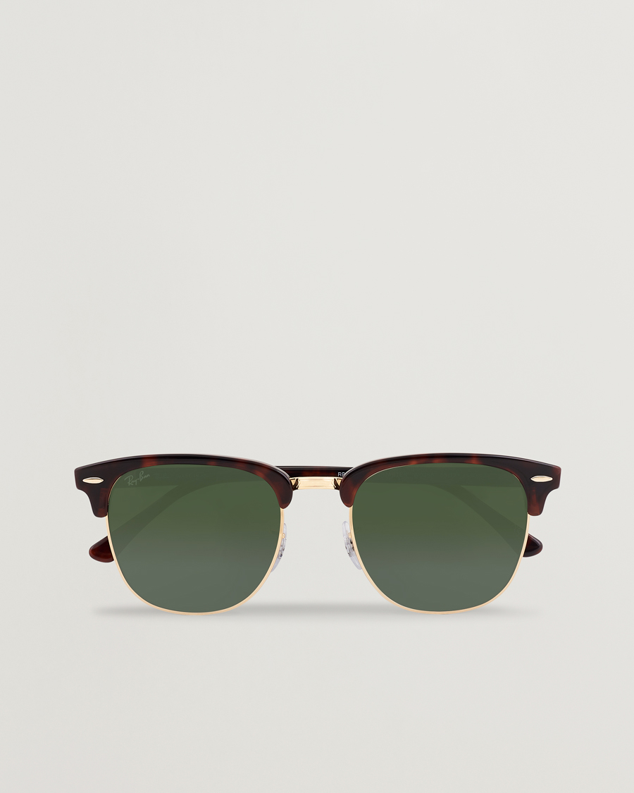 Uomini | Occhiali da sole | Ray-Ban | Clubmaster Sunglasses Mock Tortoise/Crystal Green