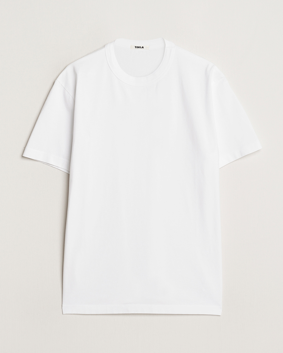 Uomini | T-shirt | Tekla | Organic Cotton Sleeping T-Shirt White