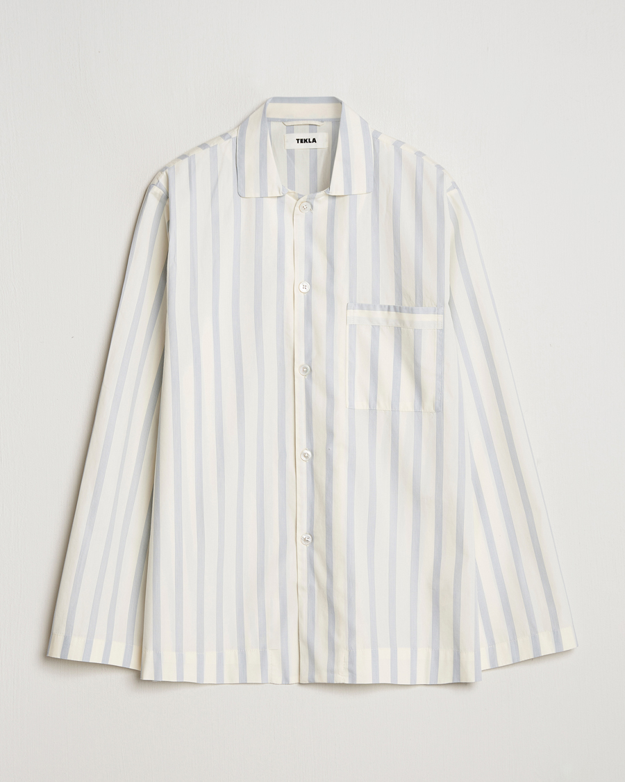 Uomini | Accappatoi & Pigiami | Tekla | Poplin Pyjama Shirt Needle Stripes