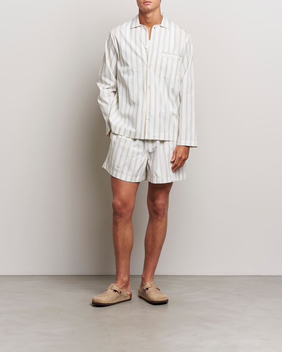 Uomini | Accappatoi & Pigiami | Tekla | Poplin Pyjama Shirt Needle Stripes