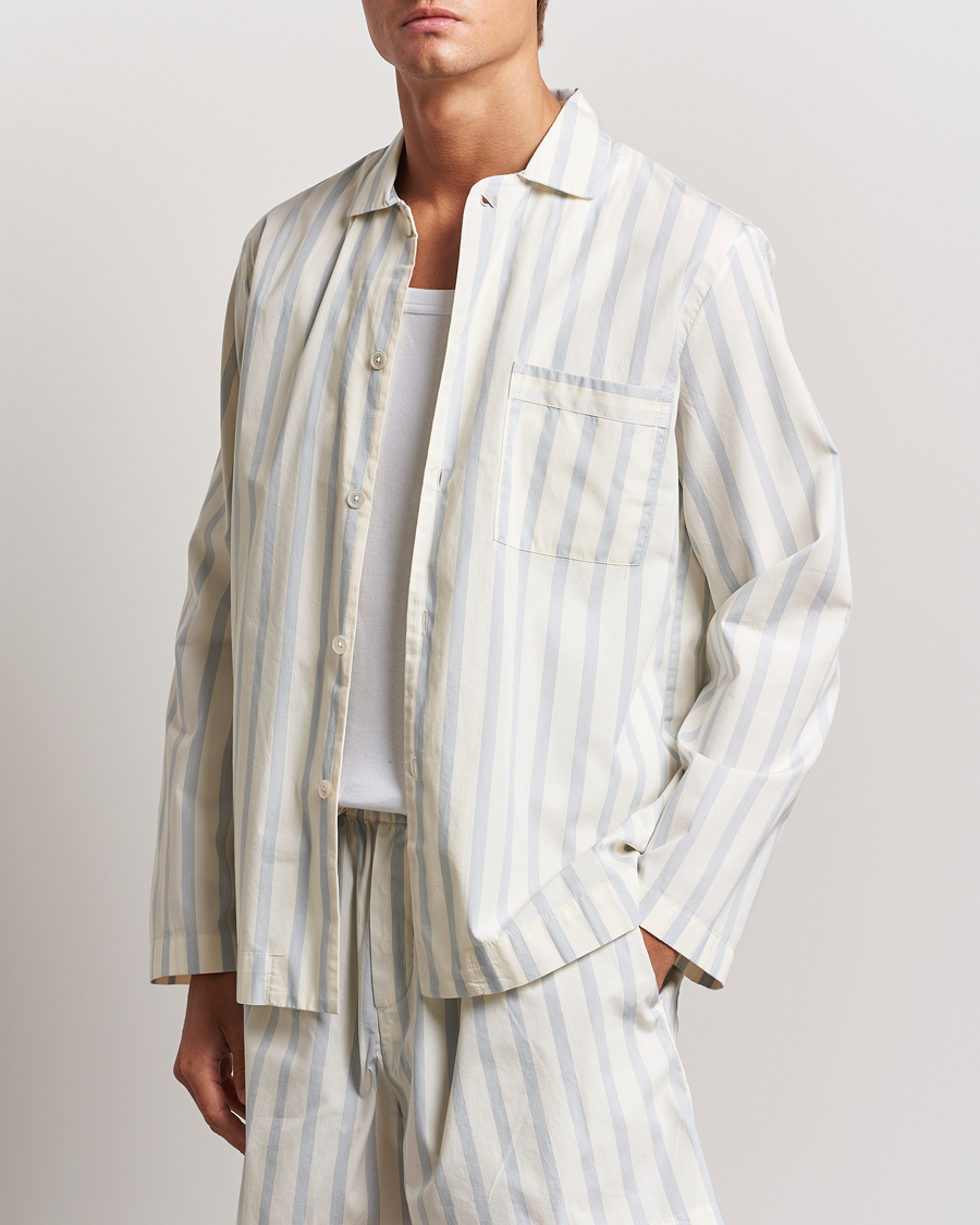 Uomini | Accappatoi & Pigiami | Tekla | Poplin Pyjama Shirt Needle Stripes
