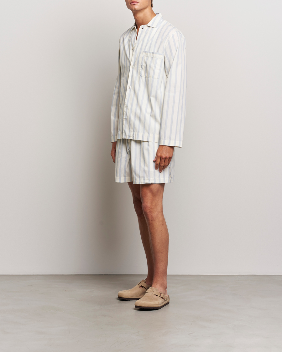 Uomini | Accappatoi & Pigiami | Tekla | Poplin Pyjama Shorts Needle Stripes