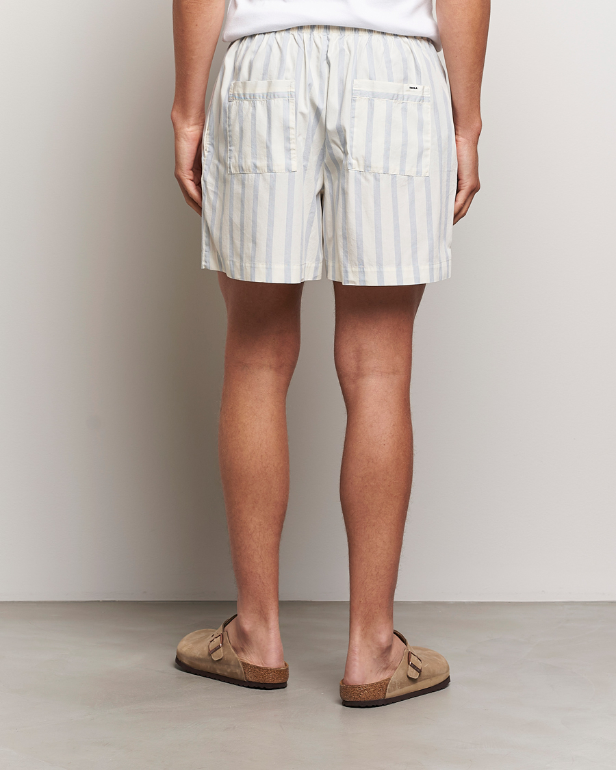Uomini | Accappatoi & Pigiami | Tekla | Poplin Pyjama Shorts Needle Stripes