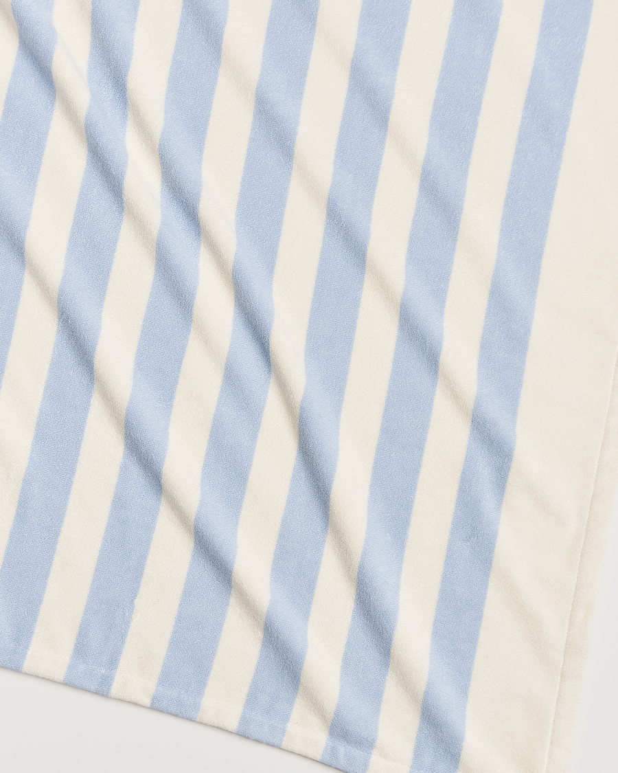 Uomini | Tekla Organic Terry Beach Towel Isle Blue Stripes | Tekla | Organic Terry Beach Towel Isle Blue Stripes