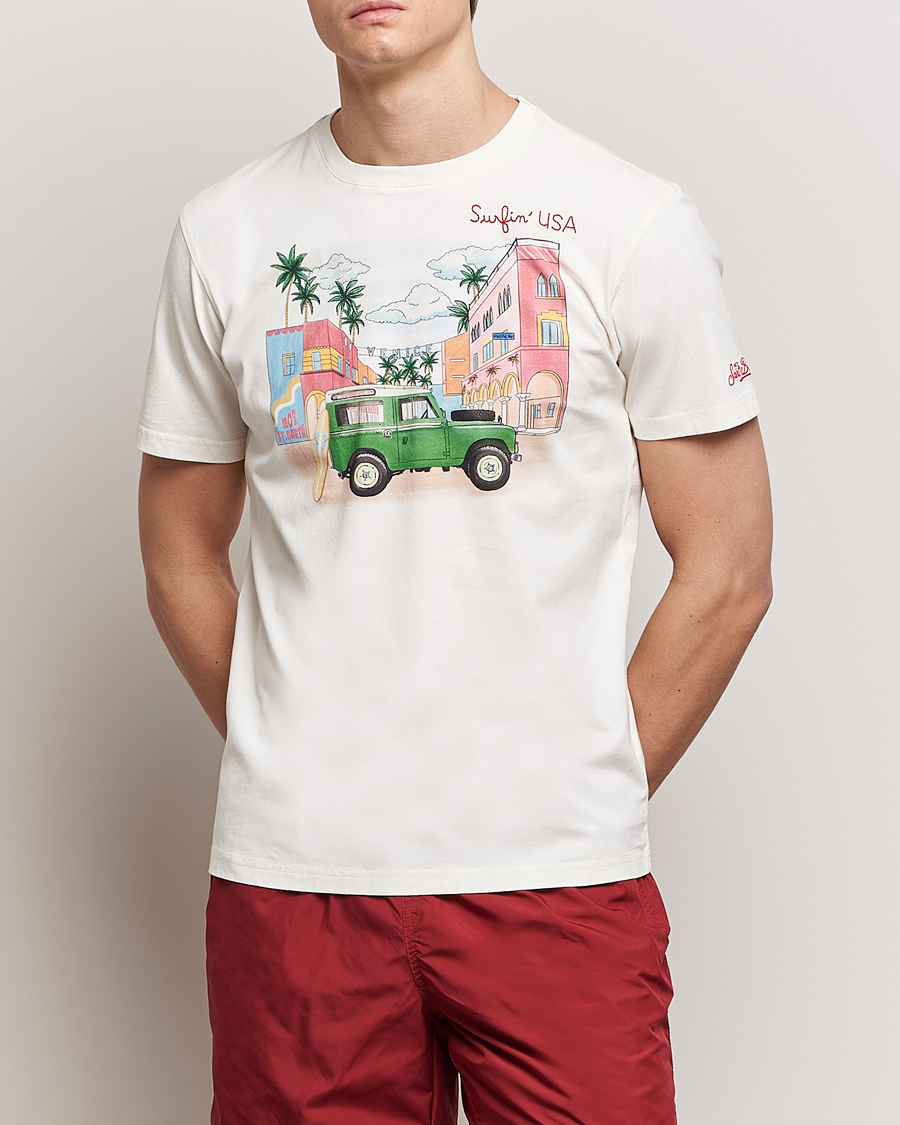 Uomini | T-shirt | MC2 Saint Barth | Printed Cotton T-Shirt Surfing USA