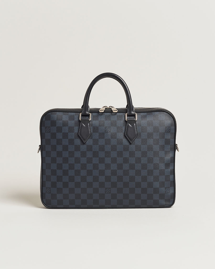 Uomini | Louis Vuitton Pre-Owned Dandy Slim Briefcase Damier Navy | Louis Vuitton Pre-Owned | Dandy Slim Briefcase Damier Navy