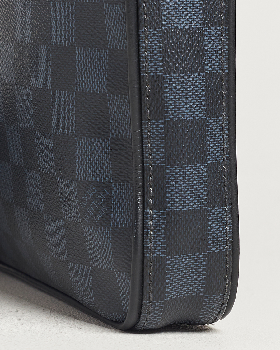 Uomini | Louis Vuitton Pre-Owned Dandy Slim Briefcase Damier Navy | Louis Vuitton Pre-Owned | Dandy Slim Briefcase Damier Navy