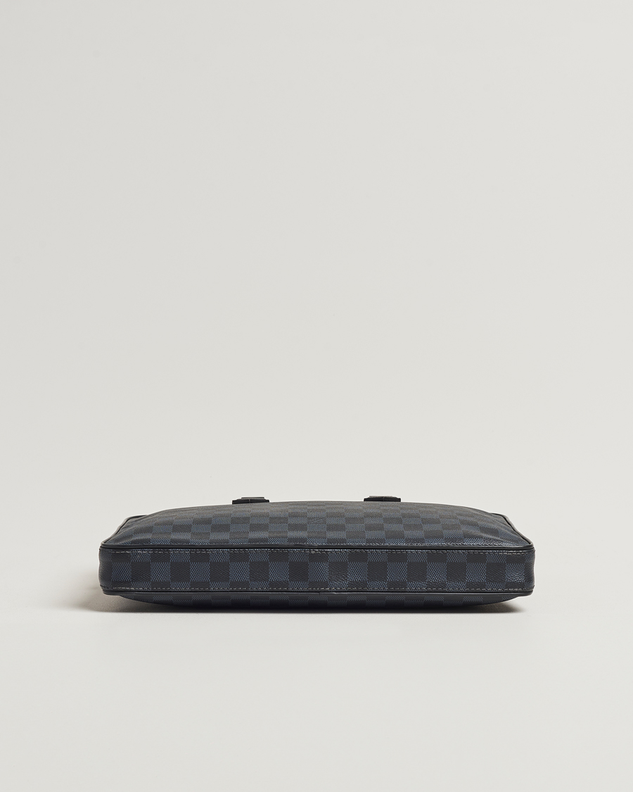 Uomini | Louis Vuitton Pre-Owned Dandy Slim Briefcase Damier Navy | Louis Vuitton Pre-Owned | Dandy Slim Briefcase Damier Navy